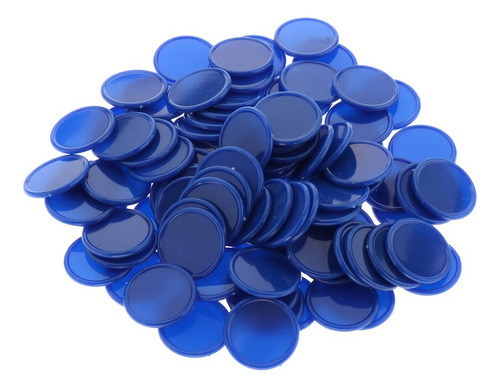 100pcs De Fichas De Monedas Juguete Para Adultos Niños Azul