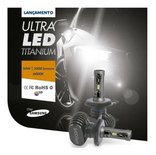 Ultra Led Titanium Shocklight H1 H3 H7 H11 Hb4 Hb3 10000 Lm