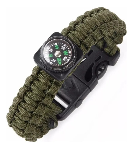 Pulsera Tactica  Militar  Para Supervivencia Con Brújula 