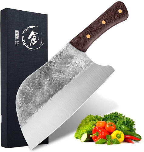 Cuchillo De Chef Serbio Completo Acero Alto Carbono