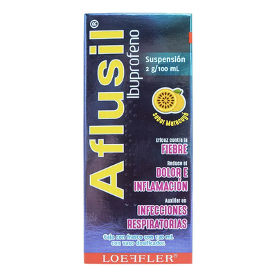 Aflusil Ibuprofeno Suspensión 2 G\u002F100 Ml, 1 Frasco 120 Ml + Vaso Dosificador | Envío gratis