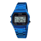 Reloj Vintage Unisex Feraud Azul Alarma Luz Crono F5541az