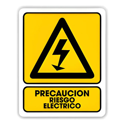 Señalamiento Peligro Riesgo Eléctrico Dimensiones 20x25