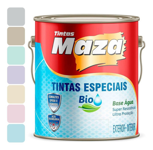 Tinta Epoxi Base Agua Brilhante Piso Parede Cores 3,2l