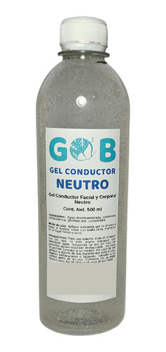 Gel Conductor Neutro Para Aparatología - Gob - 500 Ml