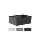 Cesto Flow Multiuso Organizador Para Lavanderia 34x27x13cm Cor Preto