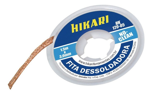Fita Malha Dessoldadora Hk-120-05 Hikari 3mm 1,5m No Clean