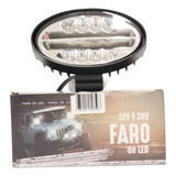 Faro De Led Ovalado 30 Led 90w C/ Flash 12/24v