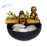 Fonte Cascata Bacia De Mesa Feng Shui Buda Bambu Natural