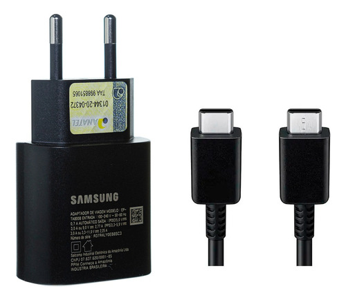 Carregador Original Samsung 25w Turbo S22 S23 S24 Plus Ultra