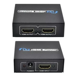 Splitter Hdmi 1x2 Full Hd Activo 2 Salidas 1080p Tv / Metal