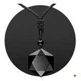 Collar Colgante De Obsidiana Negra Cristal Del Amor Zf4h