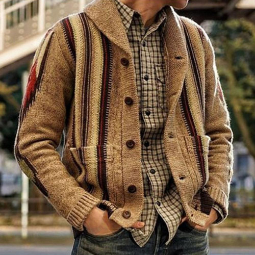 Abrigos Vintage De Lana Gruesa Y Cálida Para Hombre, Otoño-i