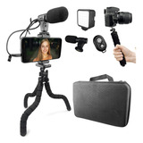 Kit De Vlogging De Trípode Flexible Para iPhone, Android Y G