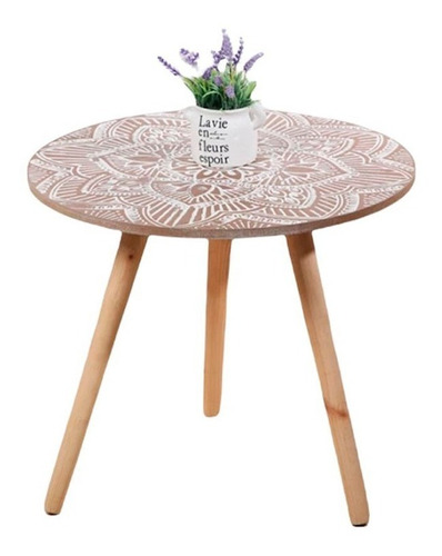 Mesa Lateral Mandalas Mesa Auxiliar Madera 40cm