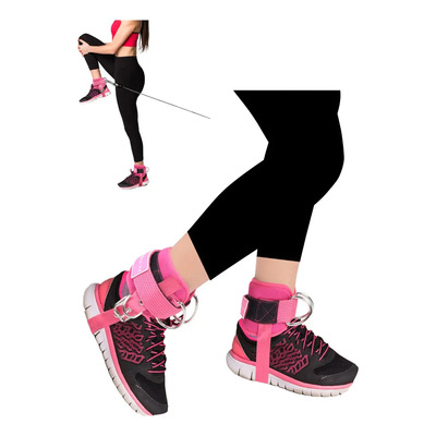 Grilletes Ironking Para Tobillo Para Polea Patada Glúteo Gym Color Rosa | Meses sin interés