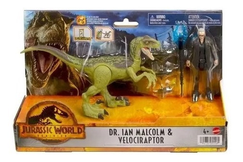 Jurassic World Dominion Dr. Ian Malcolm & Velociraptor