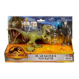 Jurassic World Dominion Dr. Ian Malcolm & Velociraptor
