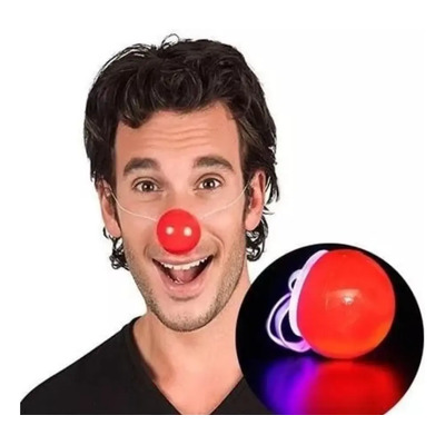 100 Nariz De Payaso Luminosa Luz Led Reno Navidad Disfraz | Meses sin interés