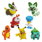 7 Figuras Pokemon Pikachu Charmander Bulbasaur Juguete Anime