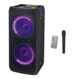 Parlante Bluetooth Karaoke Luces Microfono 2 X 8 Pulgadas