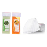 Kit: 2 Ceras Depiladoras Roll On 100g + Papel Depilador