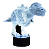 Lámpara De Noche 3d Con Forma De Dinosaurio For Niños, Ilum