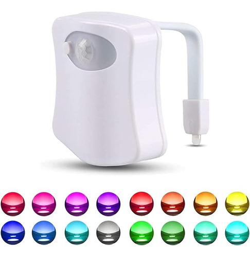 Luz Led Sensor De Movimiento Para Baño 16 Colores Envio Ya