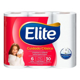 Papel Higienico Elite Cuidado Clasico X6 30mt