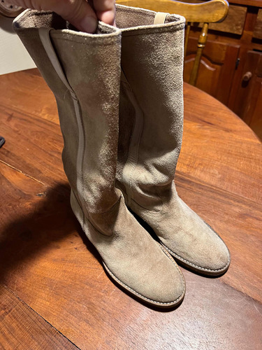 Botas De Gamuza , Mujer , Caña 3/4, Talle 36 (impecables)