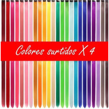 Extension De Cabello En Mechas Colores Surtidos, Clip X4 U