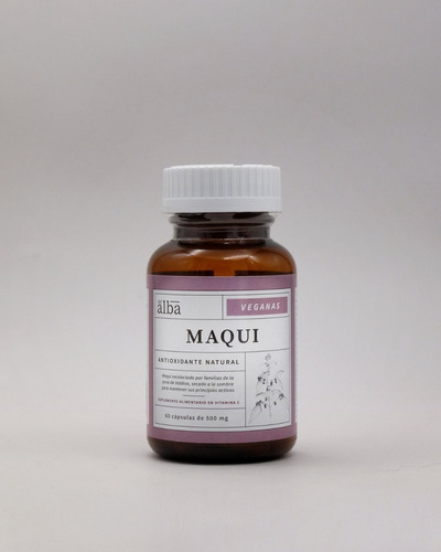 Maqui 60 Cap / 500 Mg / Antioxidante Natural / Vegano
