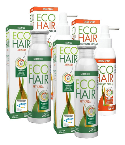 Combo Eco Hair Shampoo + Locion Crecimiento Cabello 2 C/u