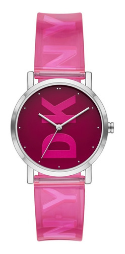 Reloj Mujer Dkny Soho Logo Color De La Correa Fucsia