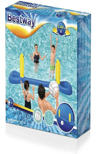 Juego Inflable Pileta Voley Con Red Y  Pelota Bestway 52133