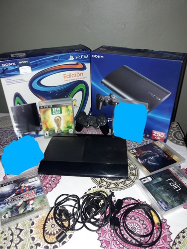Playstation 3 Super Slim 250gb(kit Completo)+joystick+juegos