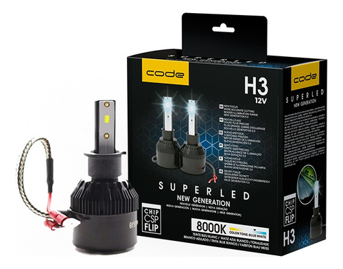 Kit Super Led Techone 8000k H1 H3 H4 H7 H8 H9 H11 Hb3 Hb4