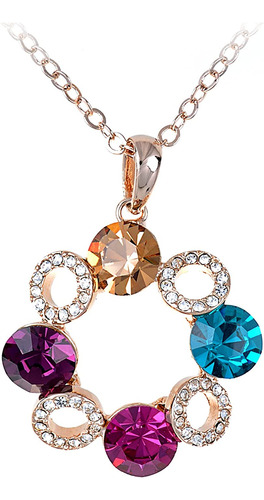 Cristales Swarovski Alilang Petite Cuatro Piedra Collar Con 