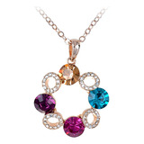 Cristales Swarovski Alilang Petite Cuatro Piedra Collar Con 