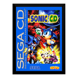 Quadro Decorativo Capa A3 33x45 Sonic Cd Tectoy Sega Cd