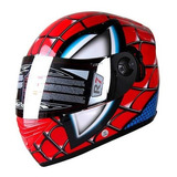 Casco De Motocicletas  Spider-man Rojo Y Azul R7 Talla M  