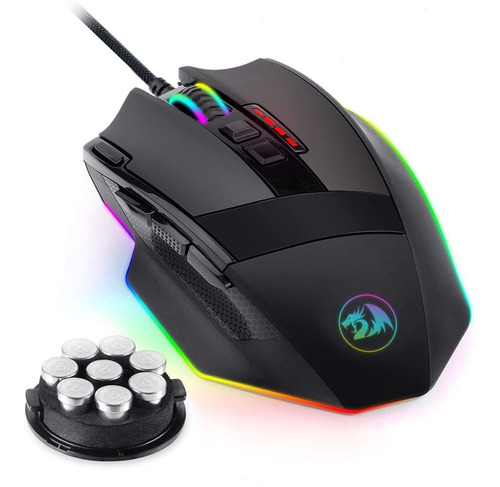 Mouse Para Juegos Redragon M801 Rgb Mmo 9 Botones Programabl