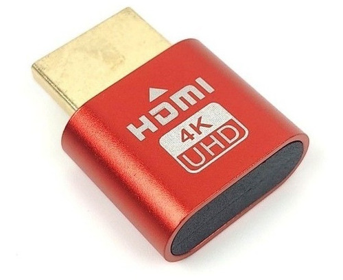 Conector Dummy Plug Hdmi Rojo Riser Minería Display Emulador