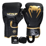 Kit Muay Thai Boxe Venum Luva + Bandagem + Bucal Impact 2.0