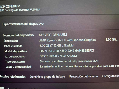 Laptop Asus Tuf Gaming Fa506iu Ryzen 5 4600h Gtx 1660 Ti