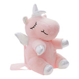 Mochila Peluche Unicornio Niña Infantil Felpa Suave Kawaii