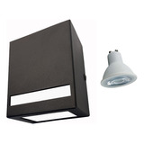 Aplique Pared Exterior Unidirecional Pack X12 + Lamparas Led