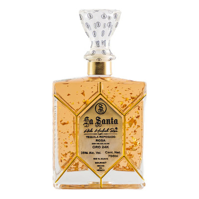 Tequila La Santa Reposado Pink Oro 24k 750 Ml | Meses sin interés