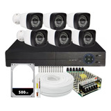 Kit Vigilância Residencial 6 Câmeras Ir 25m Full Hd Dvr 8ch