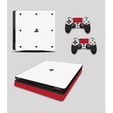 Skin Personalizado Para Ps4 Slim Sim.fibra De Carbono (0504)